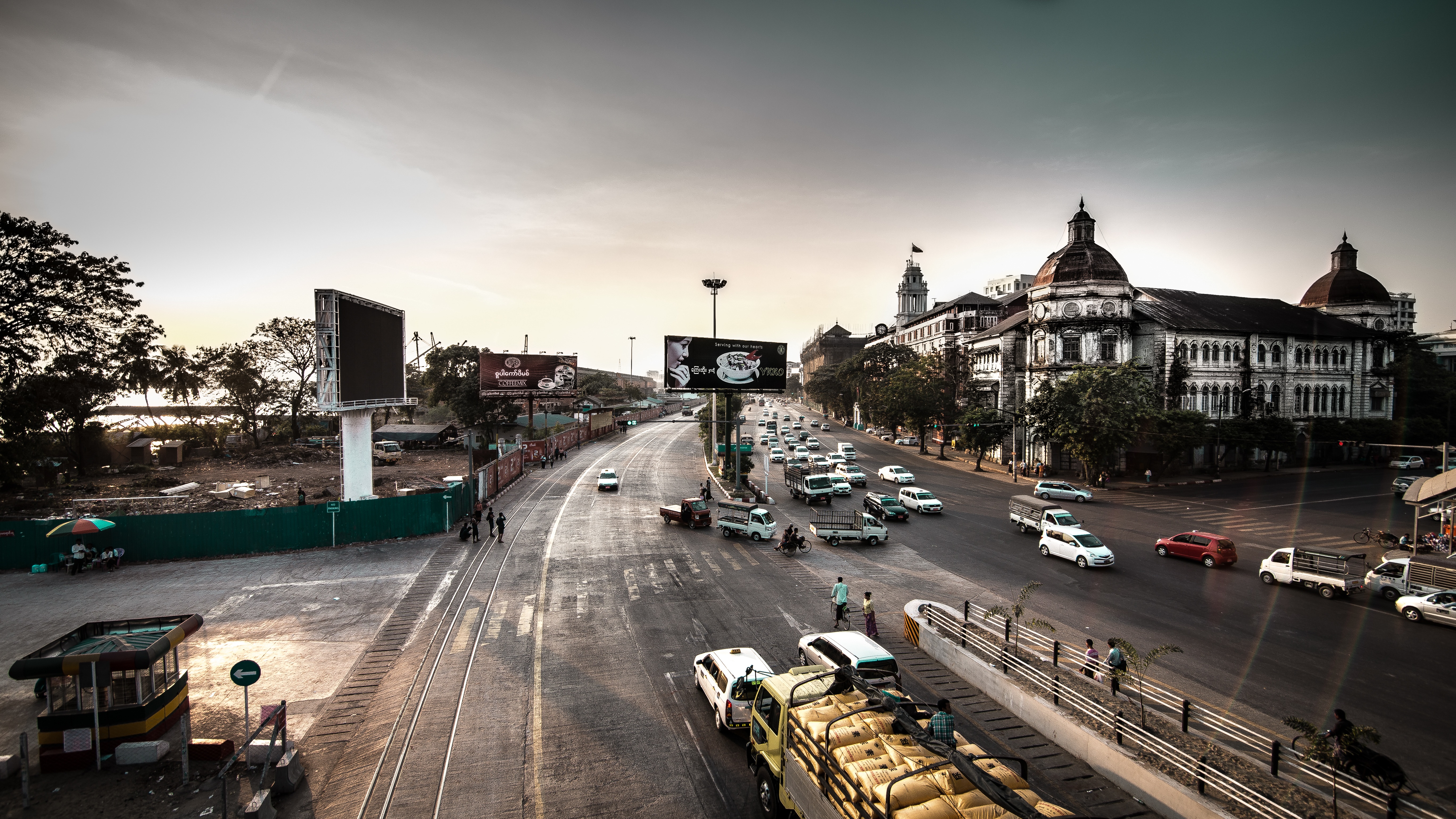yangon myanmar downtown